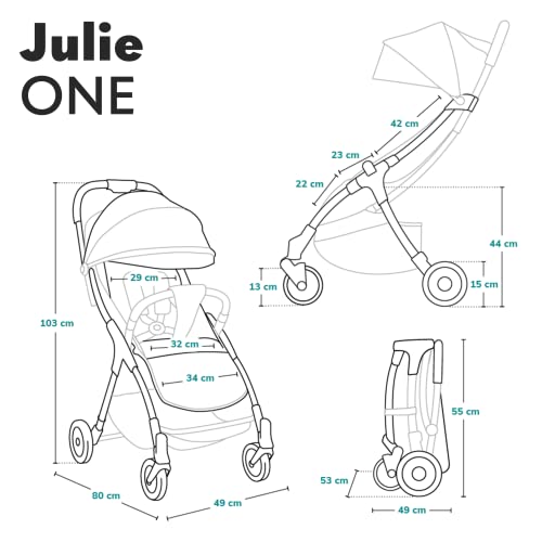 Lionelo Julie One Buggy bis 22 kg klappbar – Tropical Green ✅