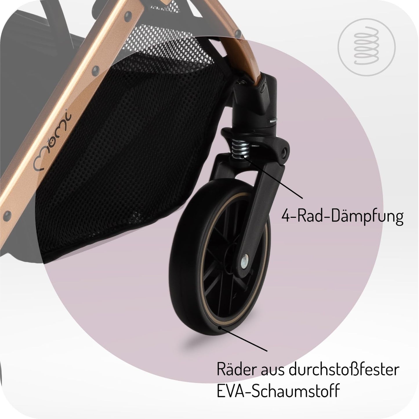 MoMi Estelle Buggy klappbar mit Liegefunktion ab 6 Mon. ✅