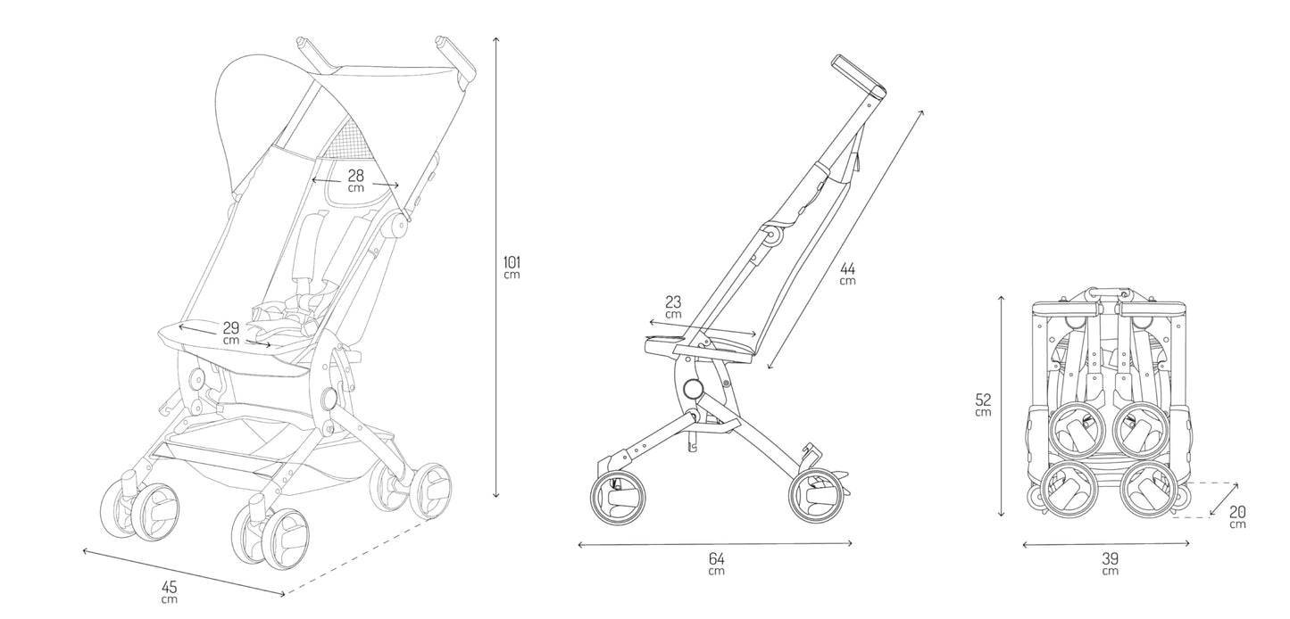 MoMi Grace Buggy leicht & kompakt ab 6 Mon. – Reisebuggy ✅