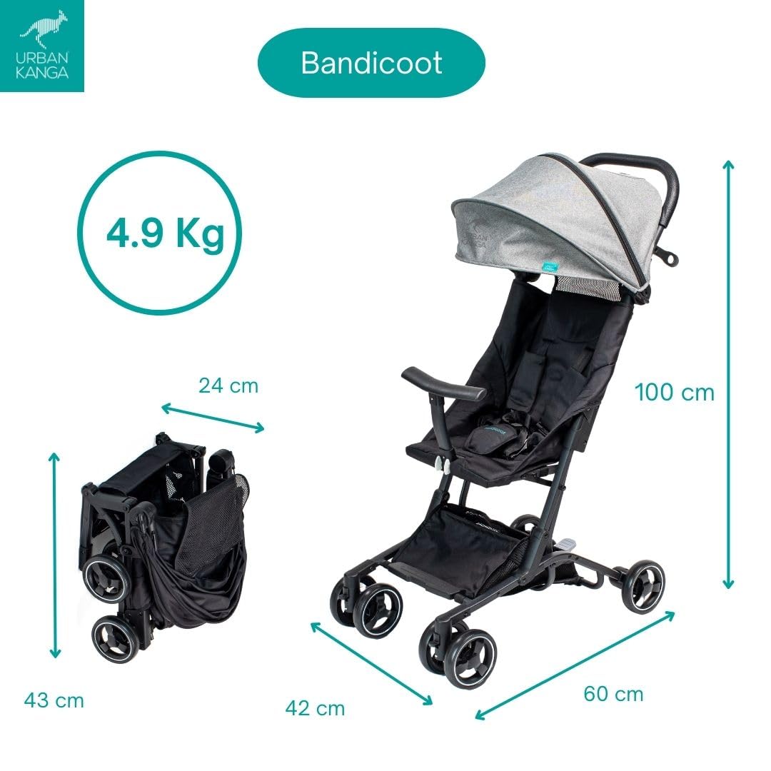 Urban Kanga Bandicoot Reisebuggy Handgepäck bis 25 kg – Hellgrau ✅