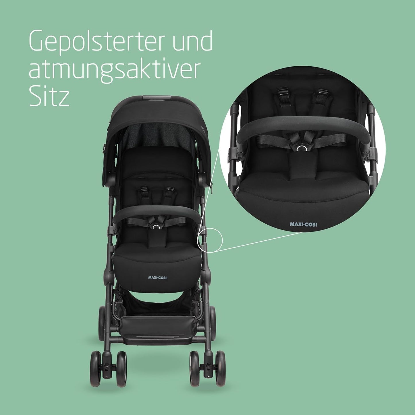 Maxi-Cosi Lara2 Buggy kompakt & leicht – Essential Black