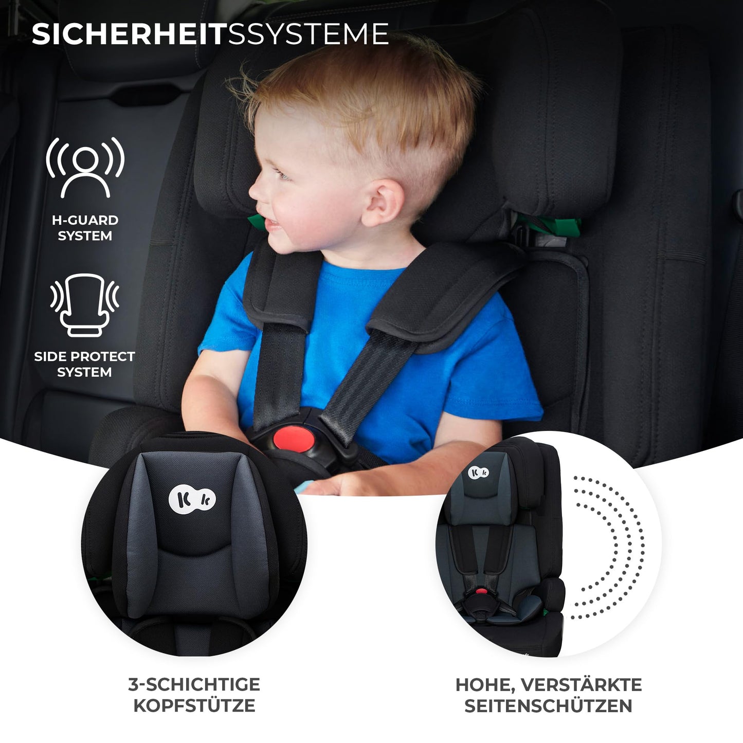 Kinderkraft Safety Fix 2 i-Size Kindersitz ISOFIX 76–150 cm – Schwarz ✅