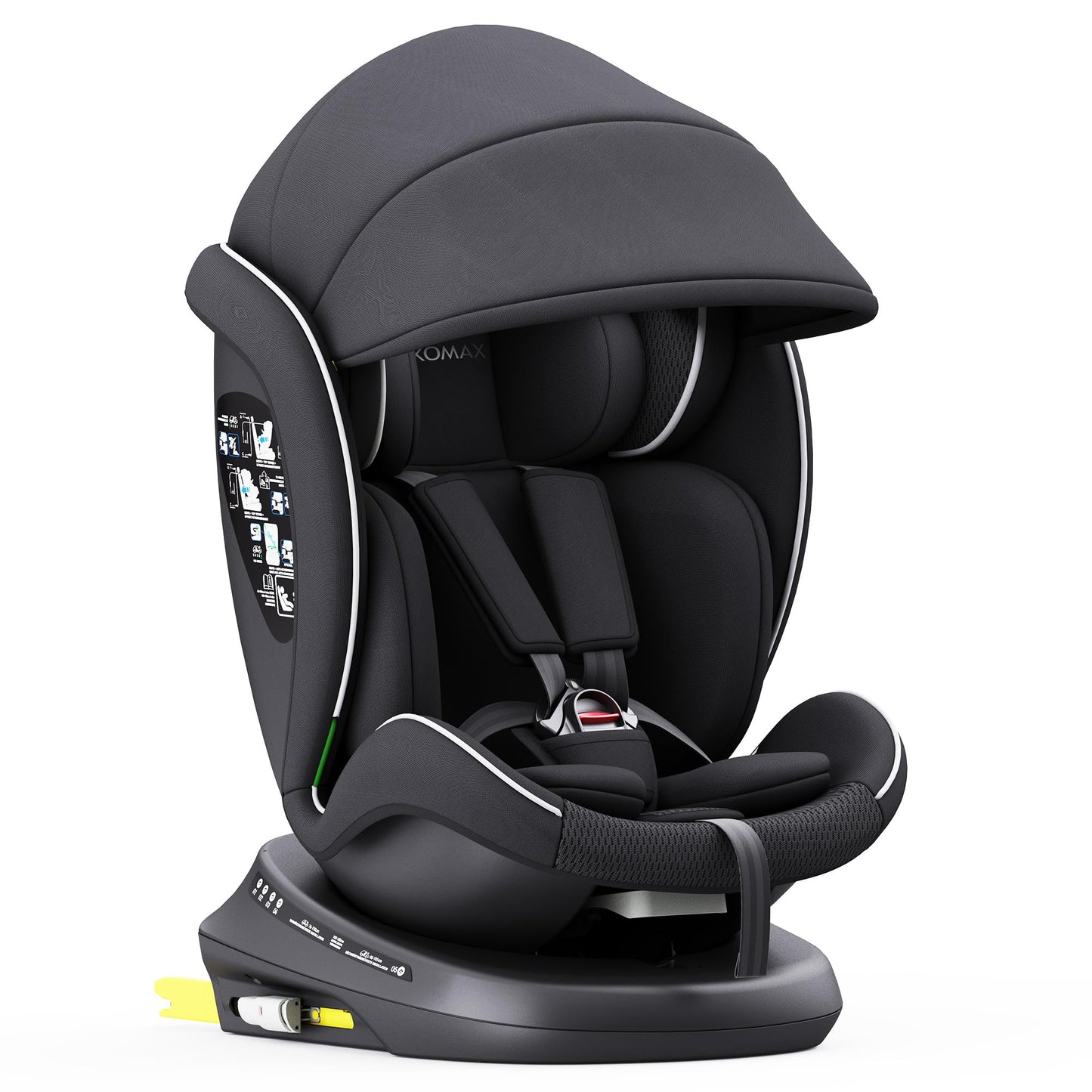 XOMAX 946i Kindersitz 360° drehbar ISOFIX 0–36 kg – Schwarz ✅