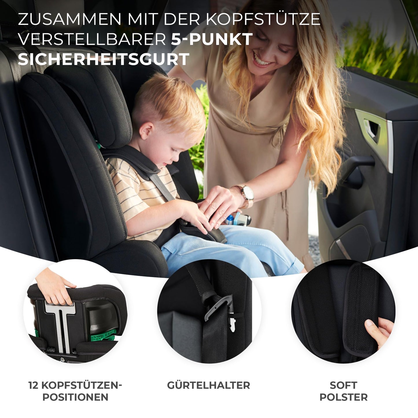 Kinderkraft Safety Fix 2 i-Size Kindersitz ISOFIX 76–150 cm – Schwarz ✅